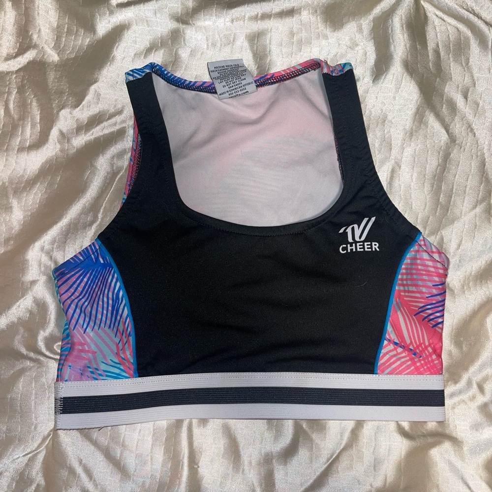 Small varsity cheer sports bra